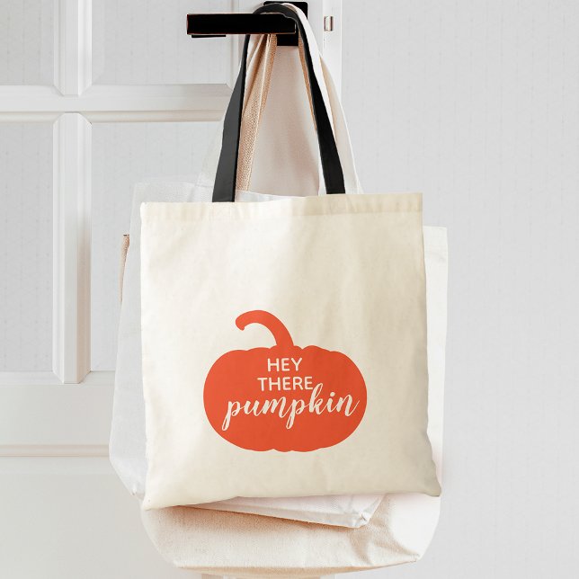 Tote Bag Automne Dusty Orange Hey Il Citrouille (Autumn Dusty Orange Hey There Pumpkin Tote Bag)