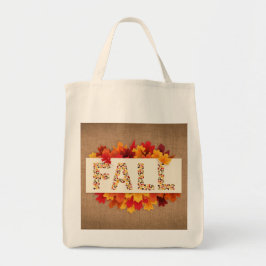 Tote Bag Automne Ferme Colorée Feuilles d'automne sur Burla