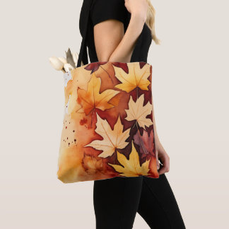 Tote Bag Automne Feuilles Botanique Automne Design Chaud Sa