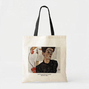 Tote Bag Autoportrait Avec Lanterne De Fruits Par Schiele E