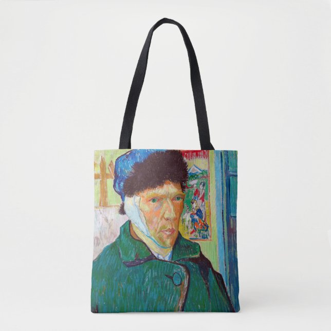 Tote Bag Autoportrait avec oreille déchirée, Van Gogh (Devant)