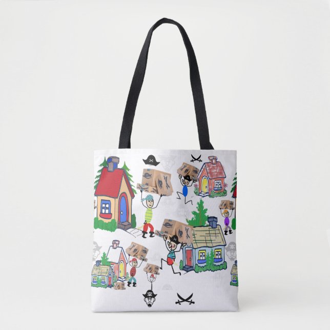 Tote Bag Avast Ye Porch Pirates ! (Devant)