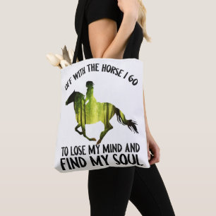 Tote Bag Avec Le Cheval Je Vais Perdre Ma Forêt D'Esprit