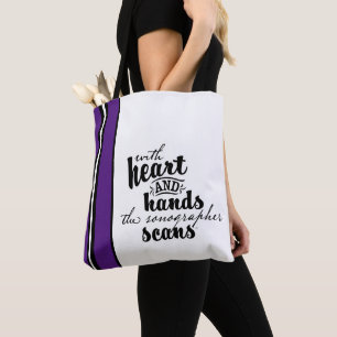 Tote Bag Avec le coeur et les mains, les scans du Sonograph