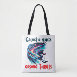 Tote Bag Aventure du ski cosmique dans l'espace