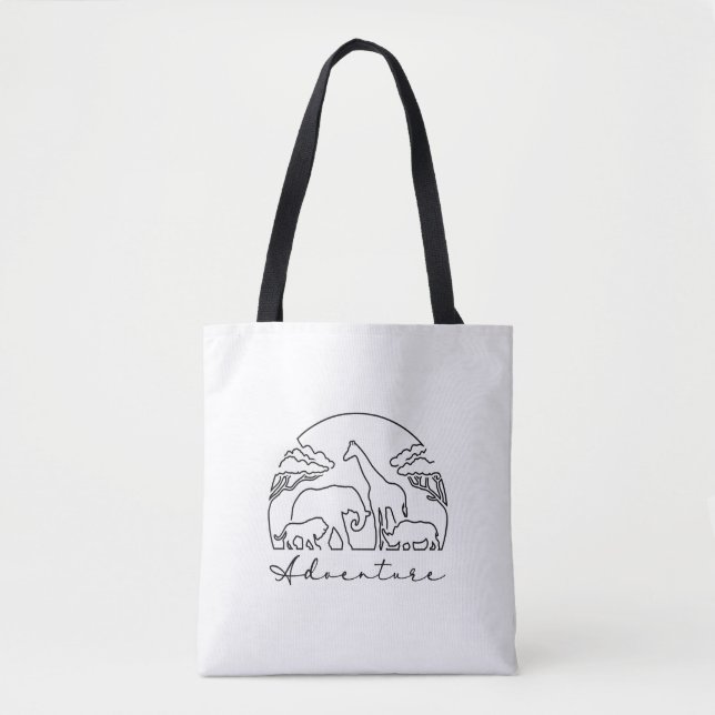 Tote Bag Aventure et Safari en Afrique (Devant)