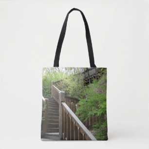 Tote Bag Aventure sur le chemin Moins voyagé sur un