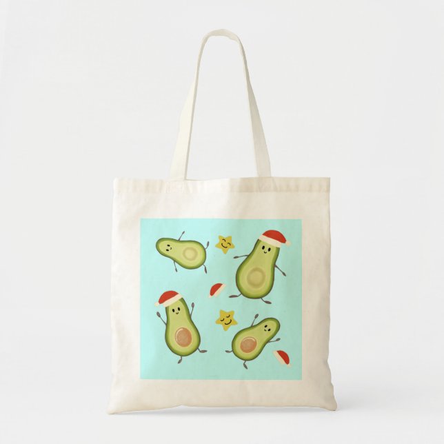 Tote Bag Avocados & Noël (Devant)