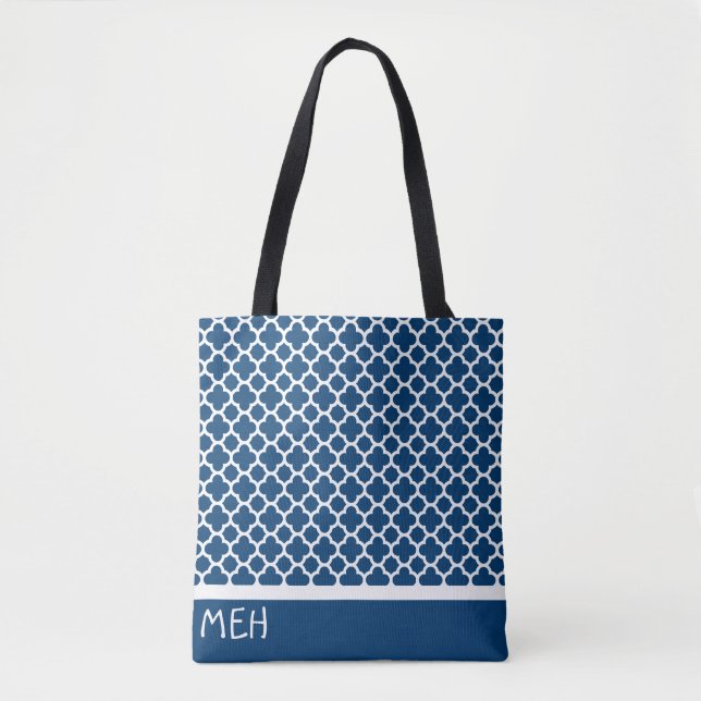 Tote Bag B1 Monogramme mineur de Quatrefoil (Devant)