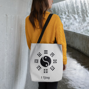 Tote Bag Ba Gua, huit trigrammes, Yin yang personnalisable