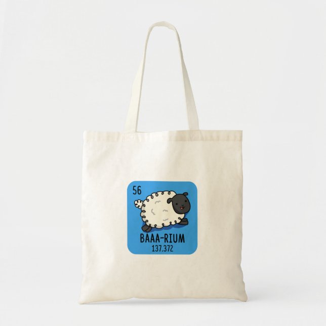 Tote Bag Baa-rium Funny Sheep Chimie Pun (Devant)