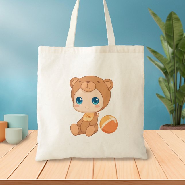 Tote Bag Baby Boy Girl Bear Jumpsuit (Créateur téléchargé)
