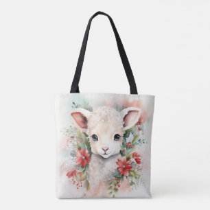 Tote Bag Baby Fawn & Christmas Agneau mignon Double Côté