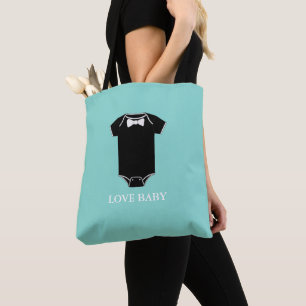 Tote Bag BABY Love Little Man Tuxedo Sprinkle Shower Party