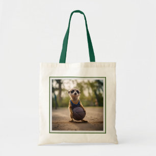 Tote Bag Baby Meerkat Joueur de basket-ball,