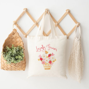 Tote Bag Baby shower de fraises à grains blancs cultivés lo