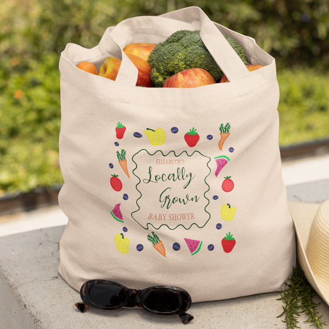 Tote Bag Baby shower de marché des fermiers cultivés locale (Créateur téléchargé)