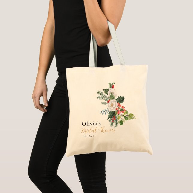 Tote Bag Baby Shower de Noël Hivernal (Devant (produit))