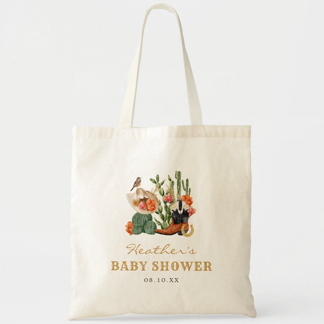 Tote Bag Baby shower occidental (Boho Western Baby Shower Tote Bag by Painted Paperie
)