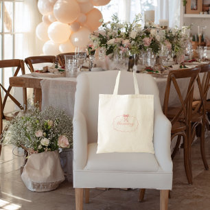 Tote Bag Baby Shower Ruban Rose Fille Coquette Maman Person