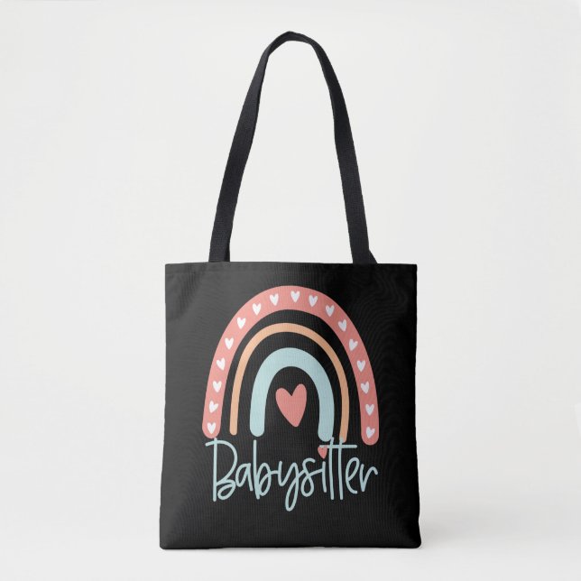 Tote Bag Babysitter Nanny Cadeau (Devant)
