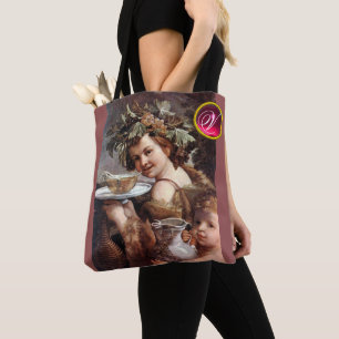 TOTE BAG BACCHUS, RAISINS ET VIN BLANC MONOGRAMME