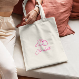 Tote Bag Bachelorette de Casquette Cowgirl personnalisée