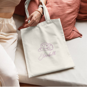 Tote Bag Bachelorette de Casquette Cowgirl personnalisée
