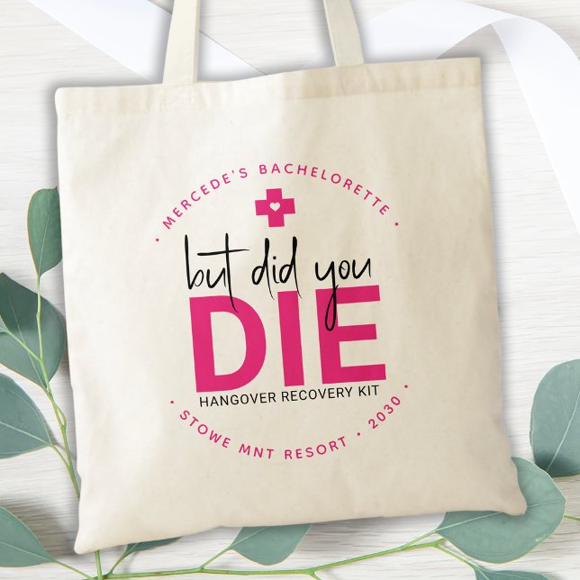 Tote Bag Bachelorette Hangover Personnalisé Mais Avez-Vous  (Créateur téléchargé)
