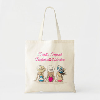 Tote Bag Bachelorette tropicale