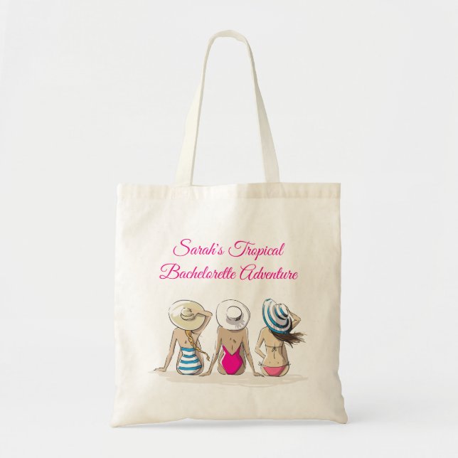 Tote Bag Bachelorette tropicale (Devant)