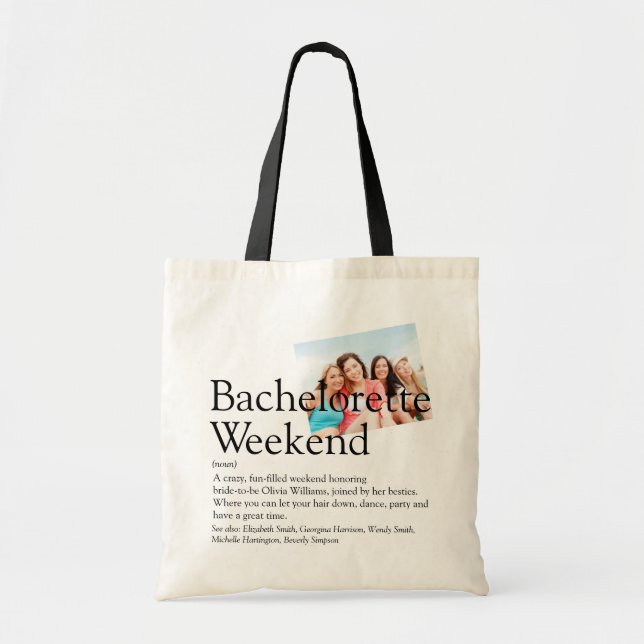 Tote Bag Bachelorette Weekend Définition Photo (Devant)