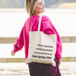 Tote Bag Bachelorette Weekend Girls Trip Multi Name