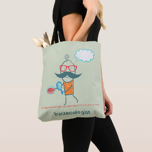 Tote Bag Bactériologiste drôle scientifique avec grande mou