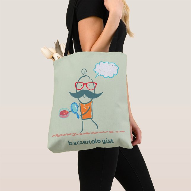 Tote Bag Bactériologiste drôle scientifique avec grande mou (Créateur téléchargé)