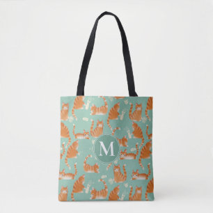 Tote Bag Bad Orange Tabby Chats Frapper Des Choses Sur Moti