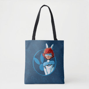 Tote Bag Badge Bleu Bunnyx