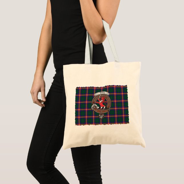 Tote Bag Badge de jeune clan Tartan Fourre-tout (Devant (produit))