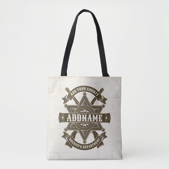 Tote Bag Badge de Rifles Adjoint Old West Sheriff Personnal (Devant)