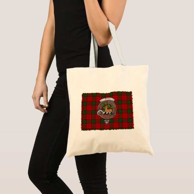 Tote Bag Badge du clan Maxwell Tartan Fourre-tout (Devant (produit))