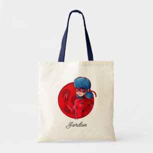 Tote Bag Badge rouge Ladybug