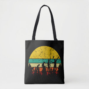 Tote Bag Badminton Evolution Retro Joueur Badminton