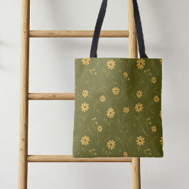 Tote Bag Bag with daisies, shopping bag with charming