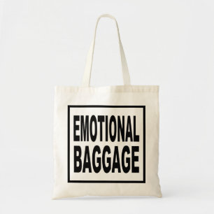 Tote Bag "BAGGAGE ÉMOTIONNEL" Typographie drôle