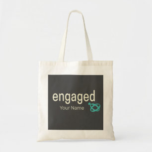 Tote Bag Bagues de Fiançailles Couple Enterrement de Vie de