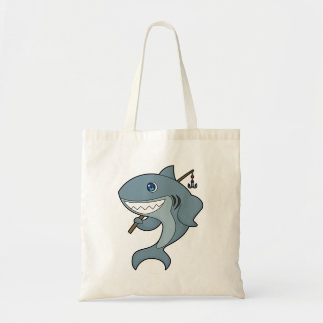 Tote Bag Baguette de pêche du requin (Devant)