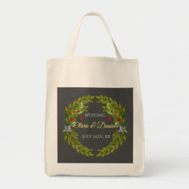Tote Bag Baies et champignons de la forêt d'aquarelle guerr