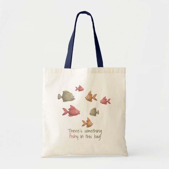 TOTE BAG BAIGNADE DE POISSONS, POISSON DÉCORATIF CUIT (Devant)