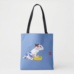 Tote Bag Bain de chat japonais humoristique I