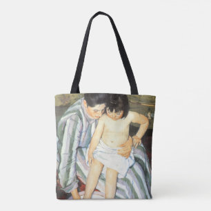 Tote Bag Bain d'enfant par Mary Cassatt Impressionnisme Vin